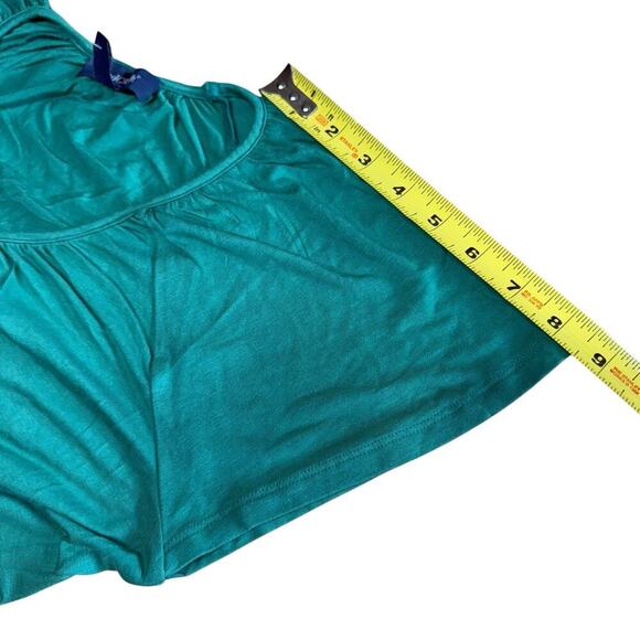 ModCloth Top Women's Vneck Green Small S/S M4402074 Stretch Casual Granolagirl - Picture 9 of 10